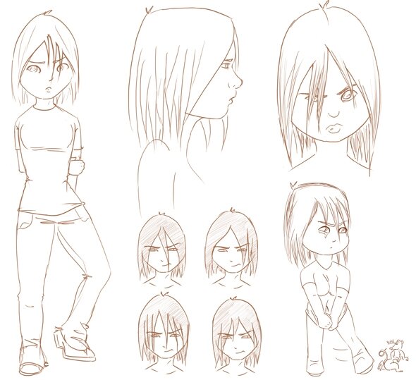 Chara design jeune femme