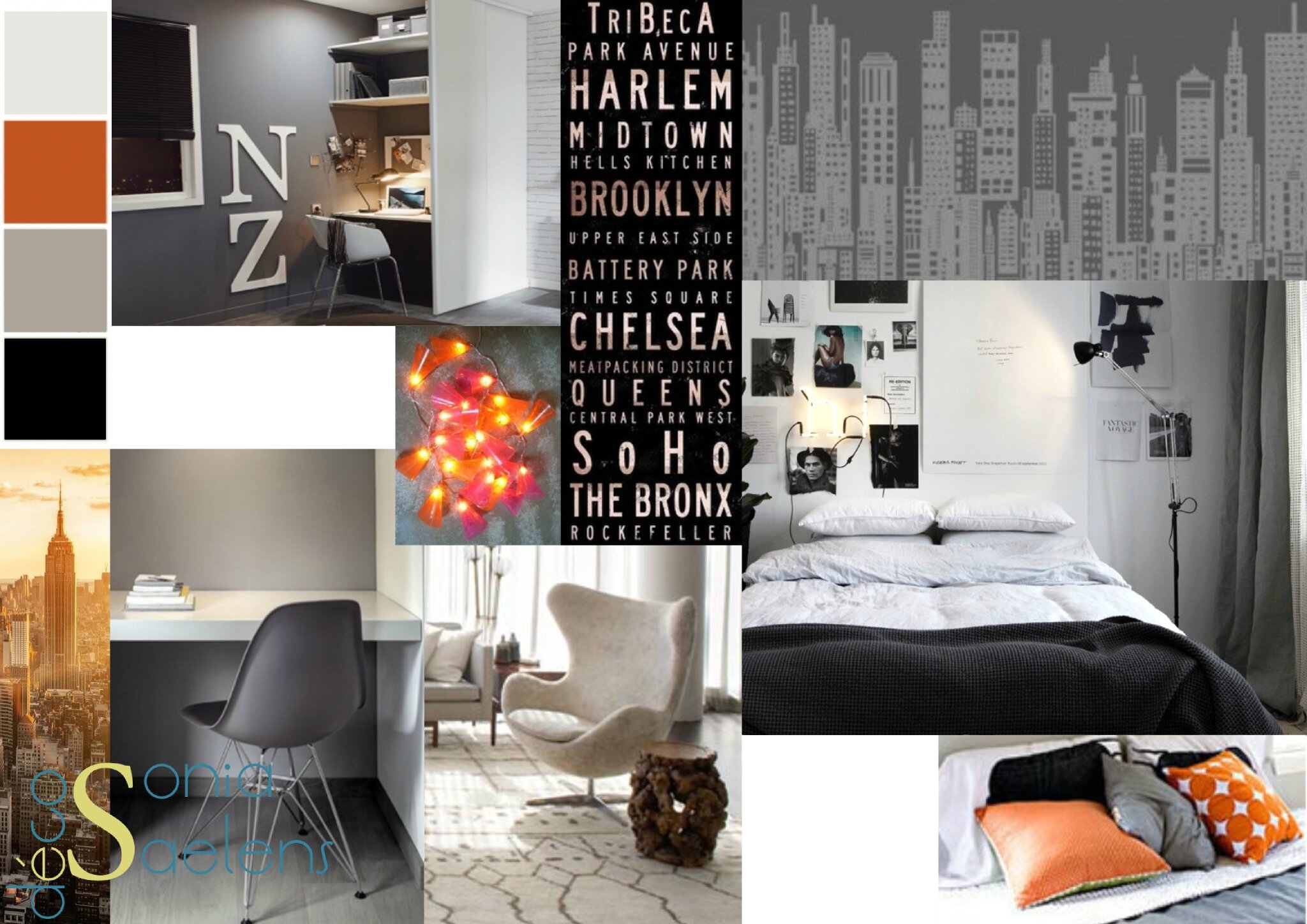 Projet client: relooking d'une chambre d'ado sonia saelens déco