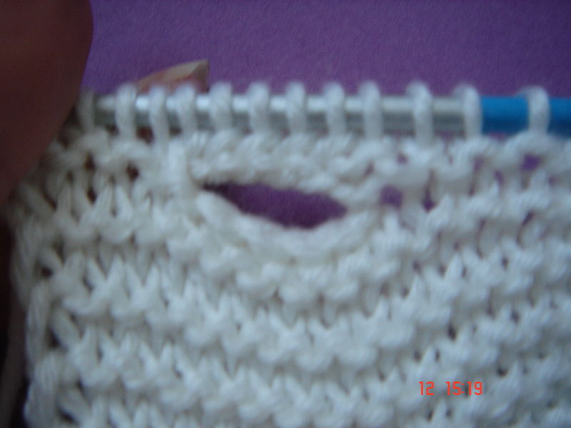 tricoter une boutonniere