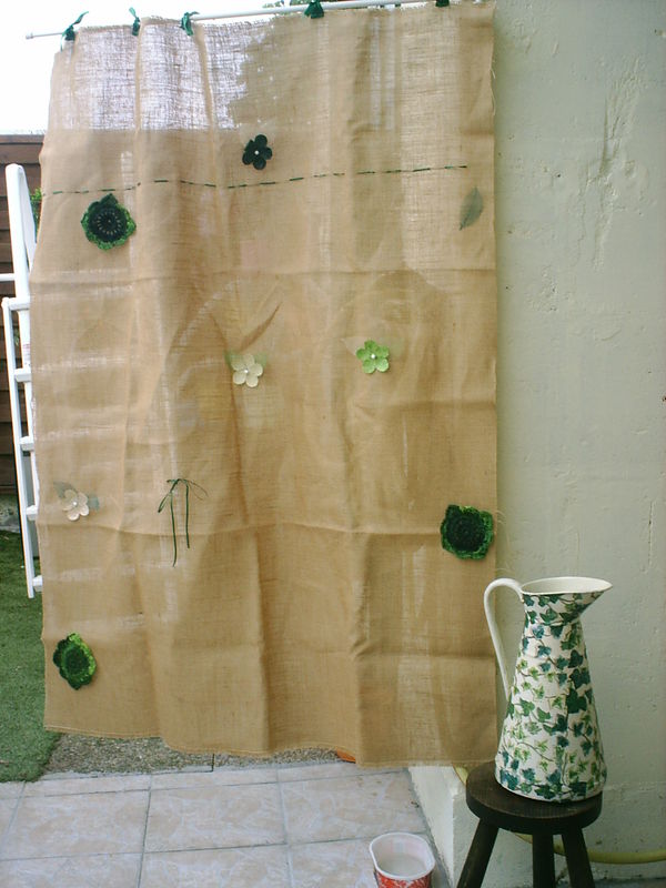 Rideau de jardin et decoration tricot et crochet chez sylvie Idées rideaux Crochet