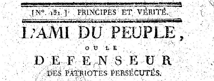 El periodismo durante la Revolución Francesa es de muy poca calidad material; Esa poca calidad también se refiere a los conte