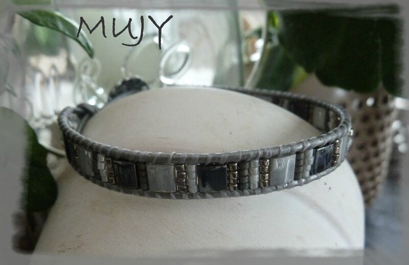 bracelet wrap1 tour gris