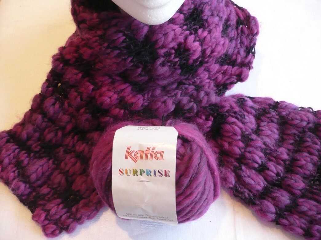 tricoter une echarpe laine katia