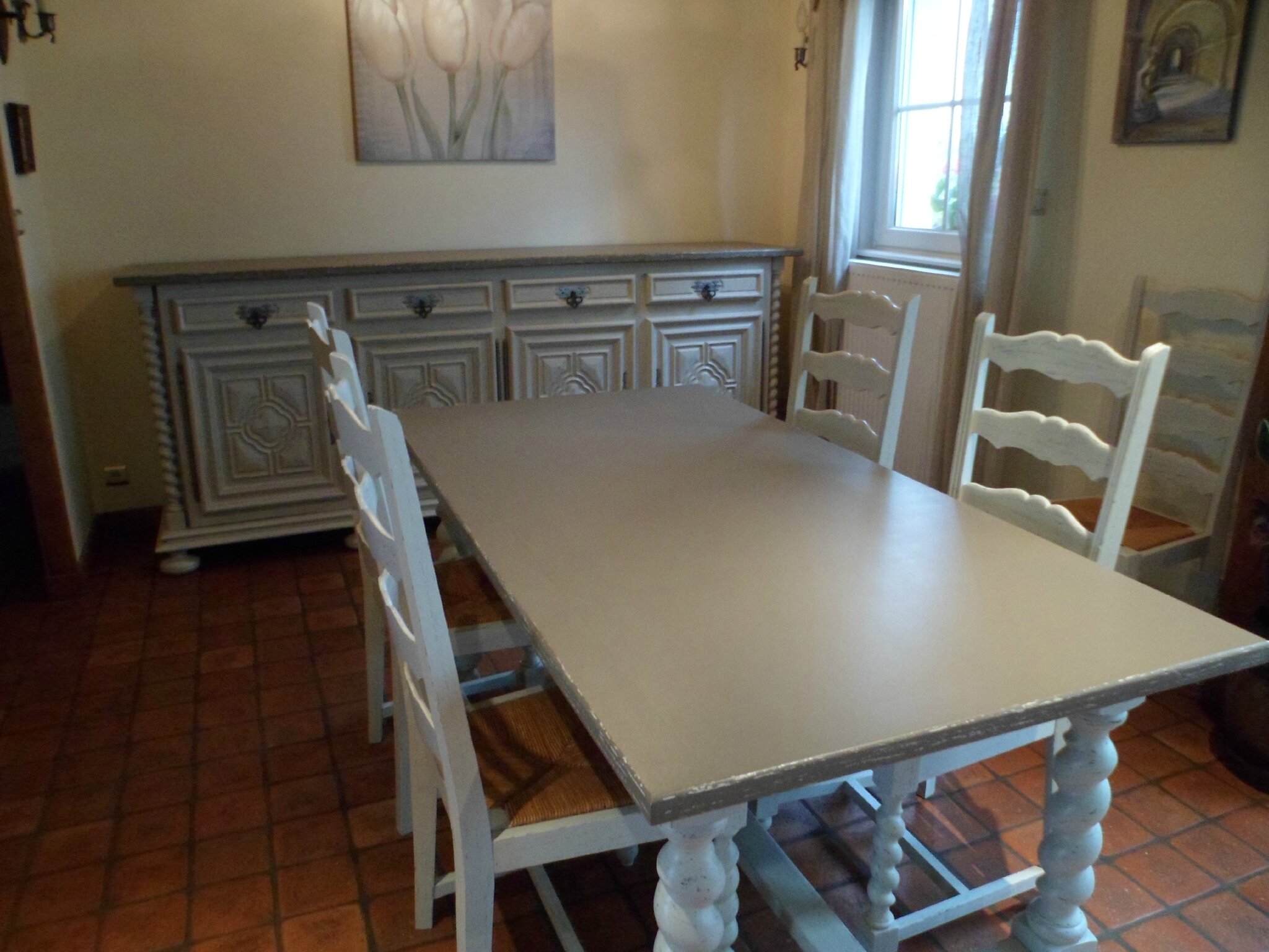 Salle a manger blanc ceruse: meuble peint et relooking atelier de ...