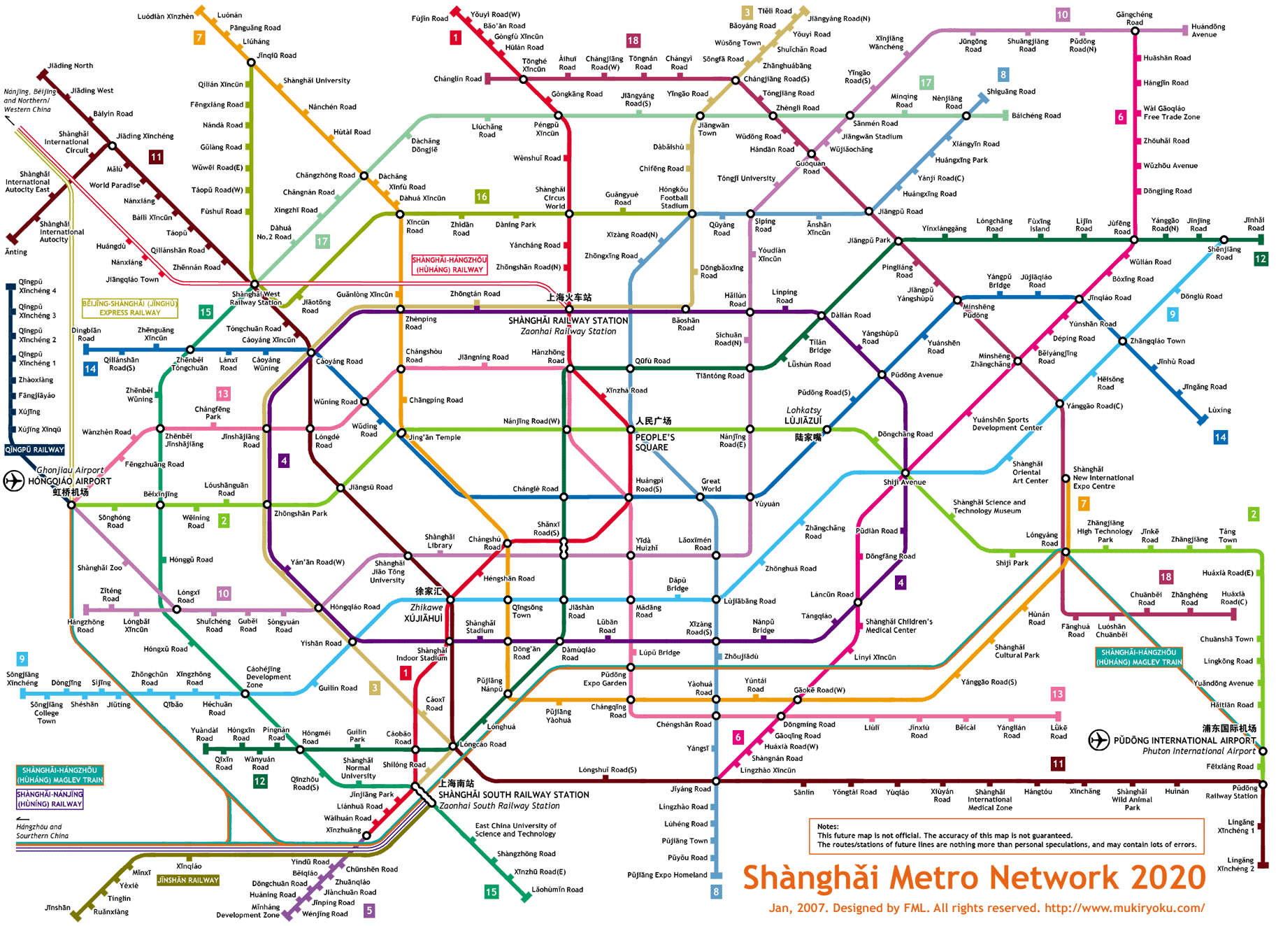 Shanghai Metro by 2020