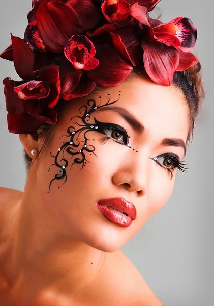 maquillage artistique floral