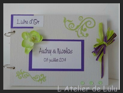 livre d'or personnalise arabesques et orchidee