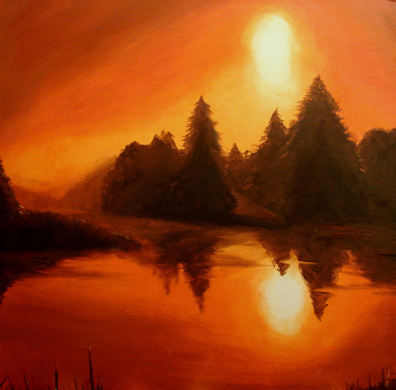 Coloriage Coucher De Soleil Sur La Mer