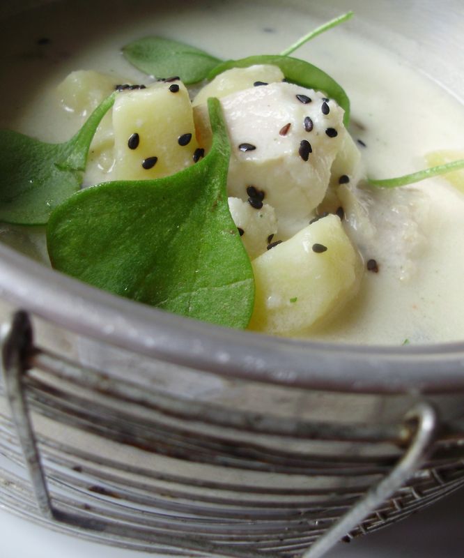 Soupe de poisson au wasabi