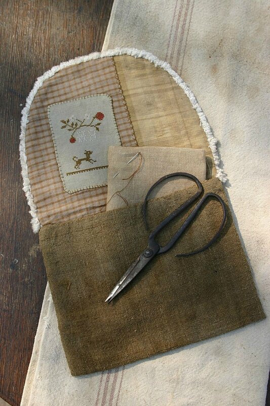 Pears & strawberries sampler sewing bag 2