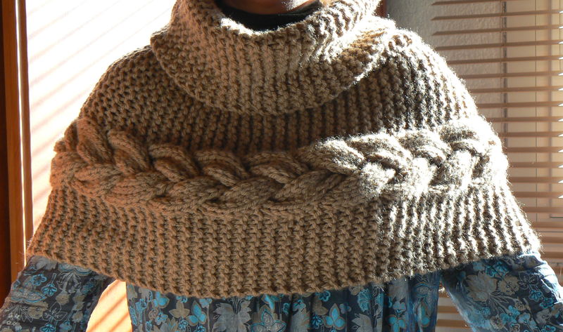 tricoter un cache epaule
