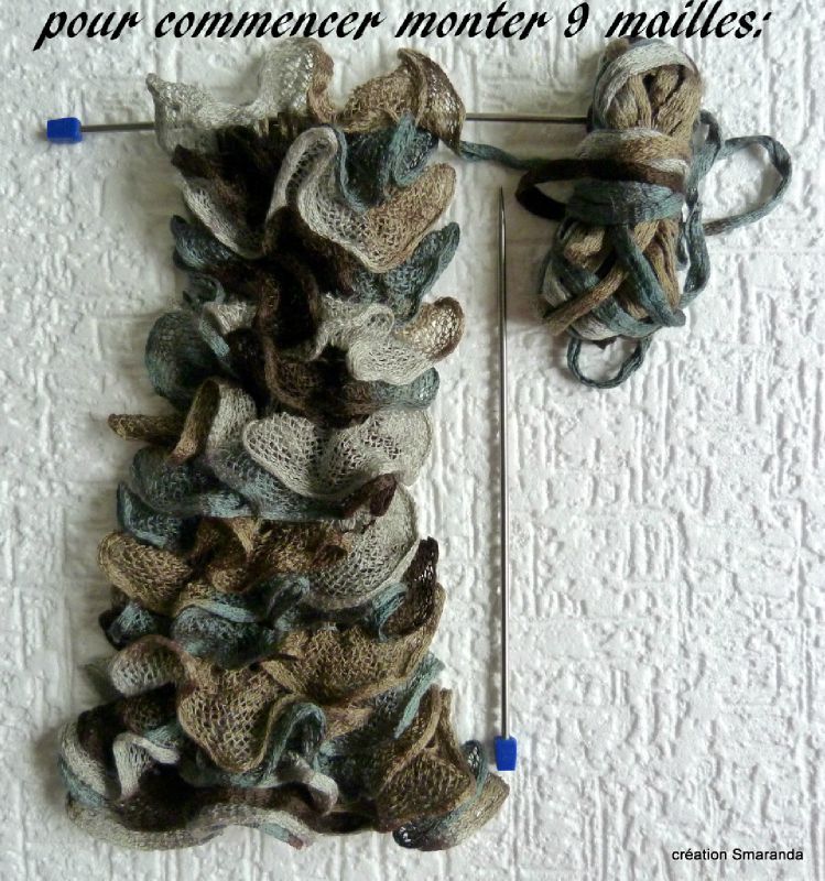 tricoter une echarpe katia ondas
