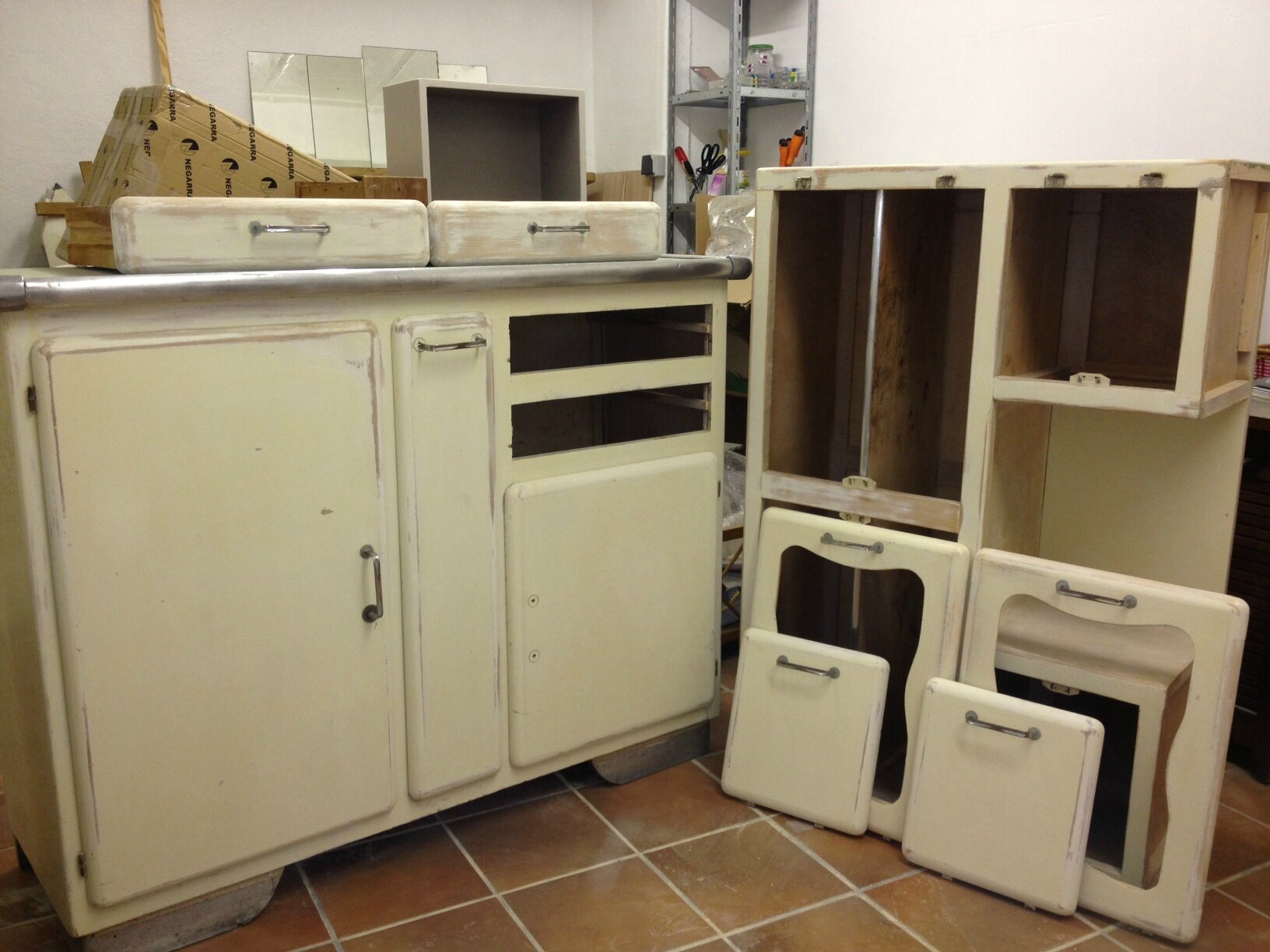 Buffet de cuisine des annees 60
