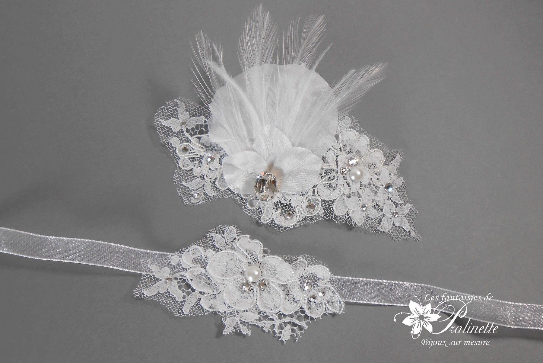 accessoire collier plume mariage