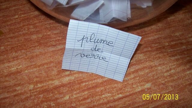 005 TIRAGE PLUME DE VERRE