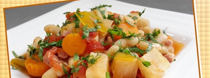 haricots secs et légumes frais à la tomate haricots secs et légumes frais à la tomate