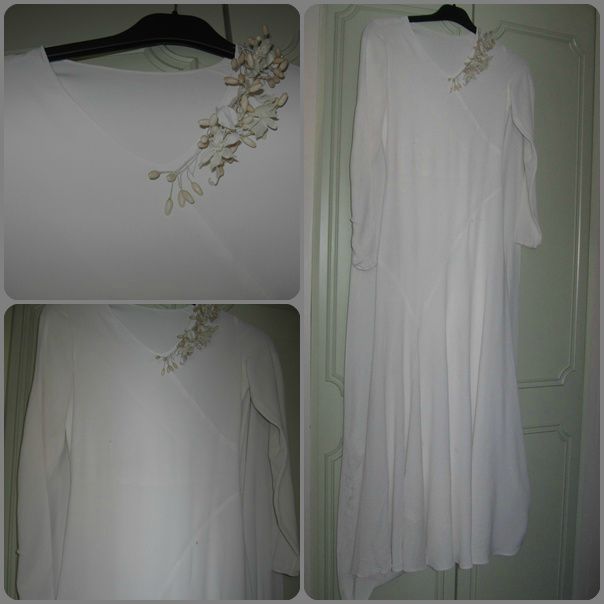 robe de mariée 1900 en crêpe