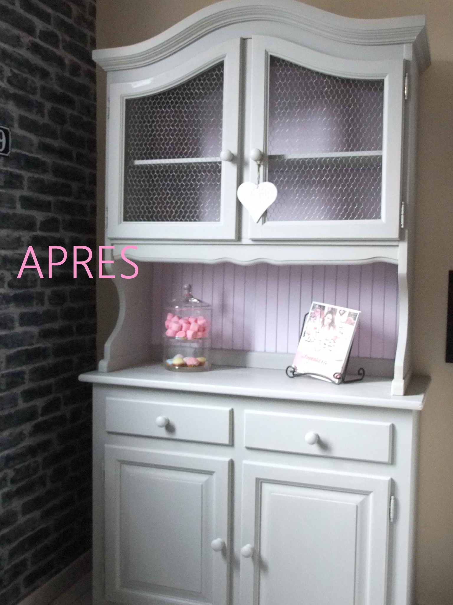 Le buffet de cuisine gris et rose... cabane n°7