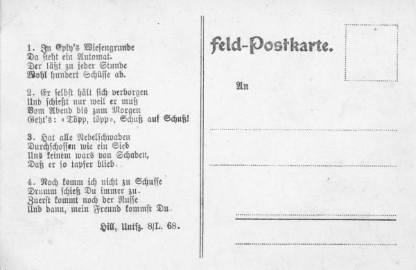 carte postale allemand