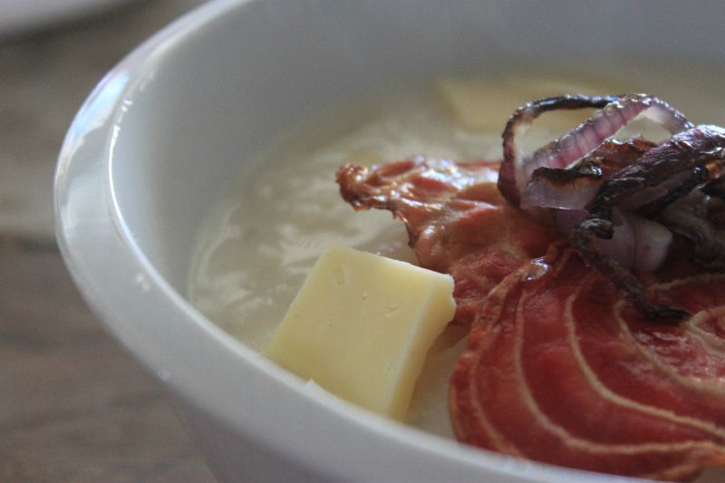 Soupe risotto céleri et betterave