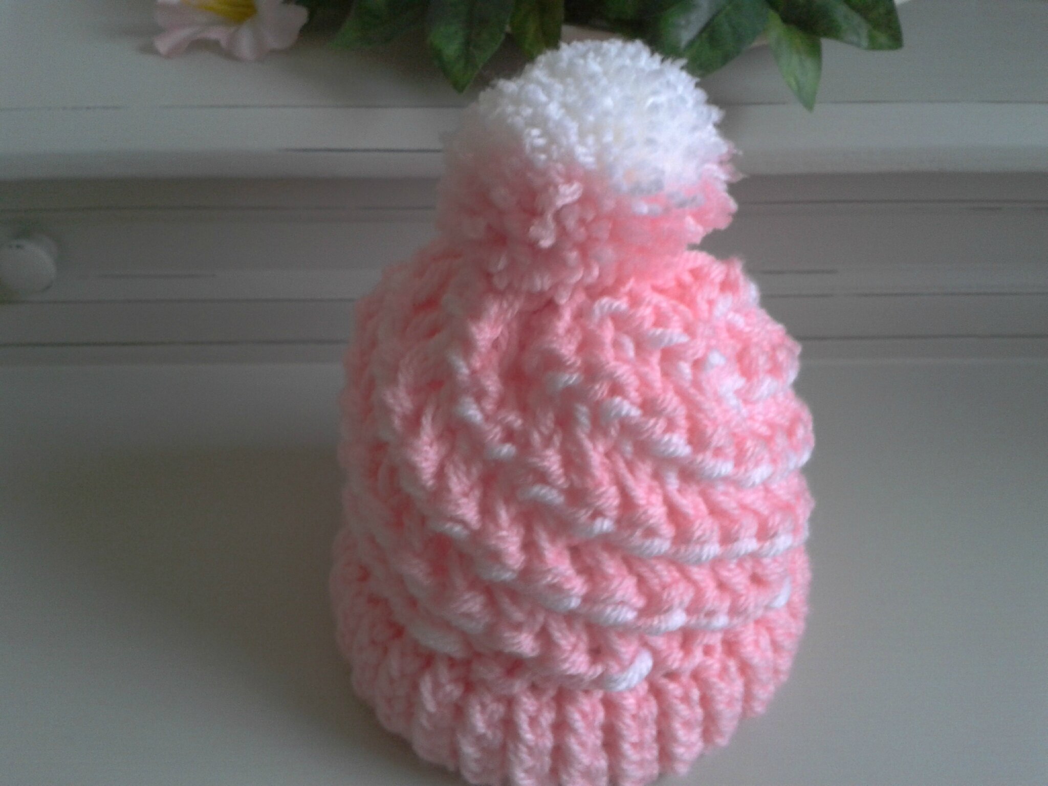 Un petit bonnet réalisé au tricotin