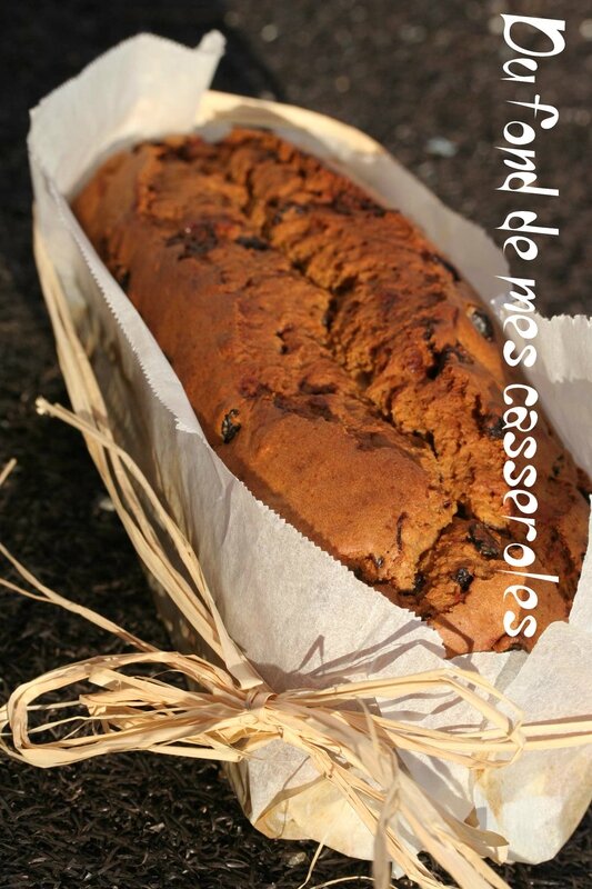 cake mélasse raisins secs