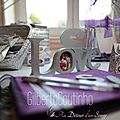 Mariage Blanc, violet et argent