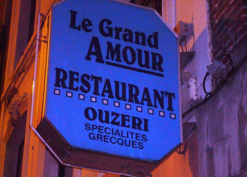 Enseigne Le Grand amour, restaurant gec