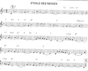 partition piano étoile des neiges