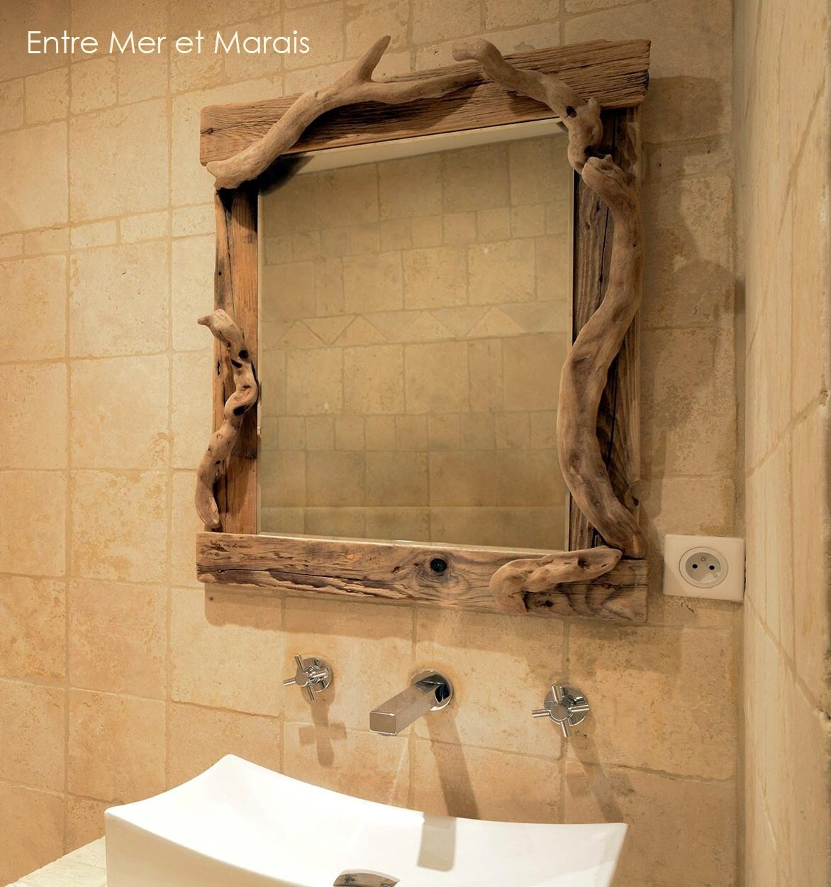 Miroirs en bois flotté entre mer et marais ~ créations en bois ...