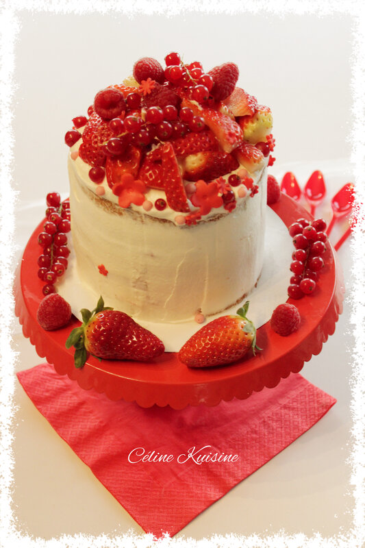 Naked cake aux fraises Il était une fois La kuisine de Céline