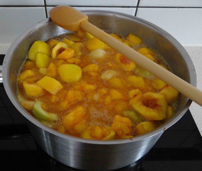 Compote de pêches. Mon potager facile en Alsace