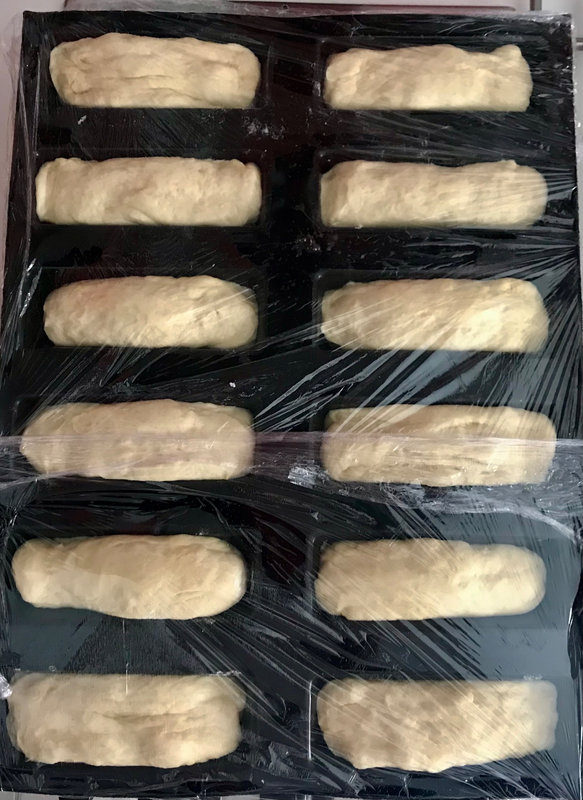 petits pains à hot-dogs en pousse