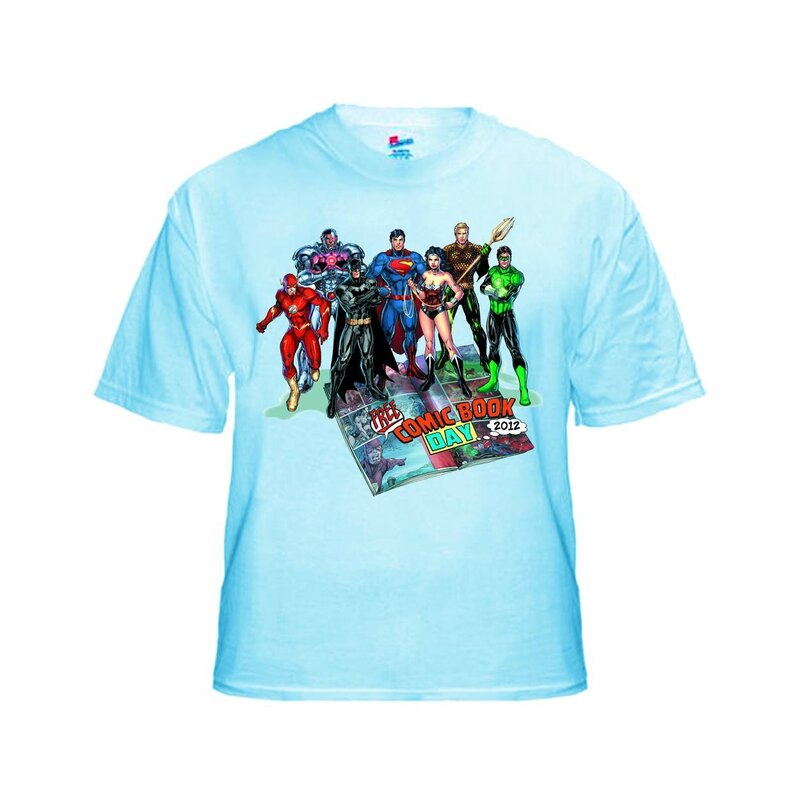 t-shirt justice league fcbd blue