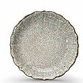A Ge-type barbed-rim dish, Ming dynasty, 15th century