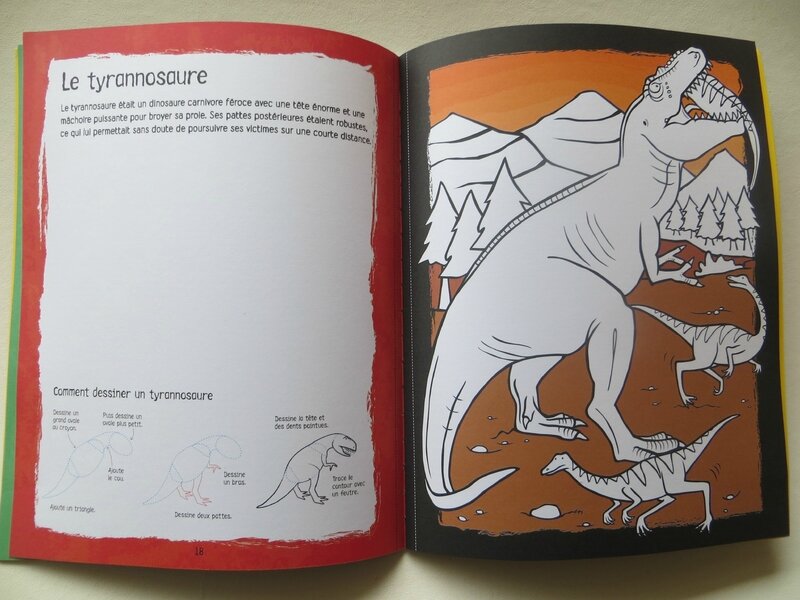 Cahier de dessin Les dinosaures