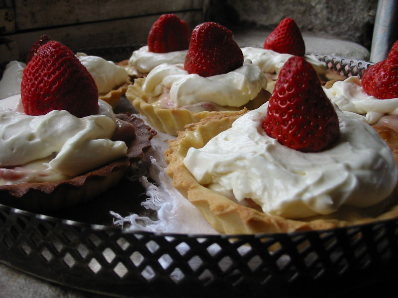 tarte blanche aux fraises