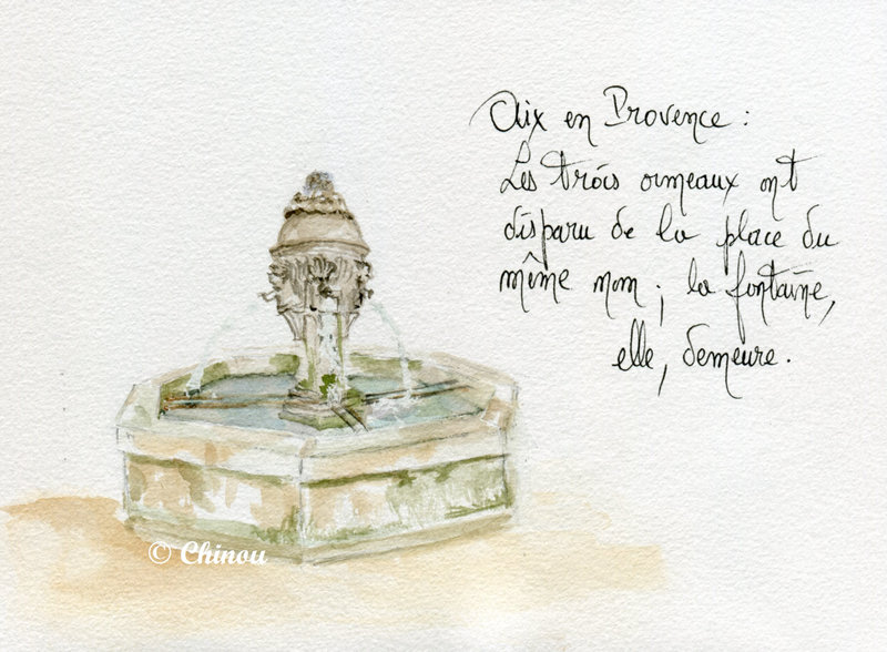 Fontaine place des Ormeaux Aix en Provence