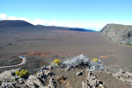Béa sur la route du volcan à La Réunion