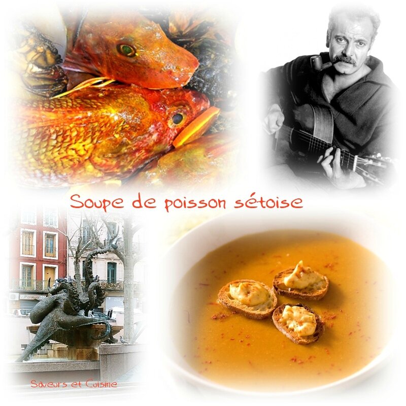 Soupe de poissons Sétoise, sa sauce rouille et ses croûtons, juste divine !