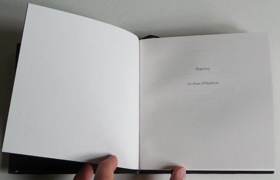 livre artisanal Hypérion