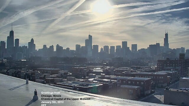 chemtrails chicago January 5th 2012 geoengineering skywatch aircrap
