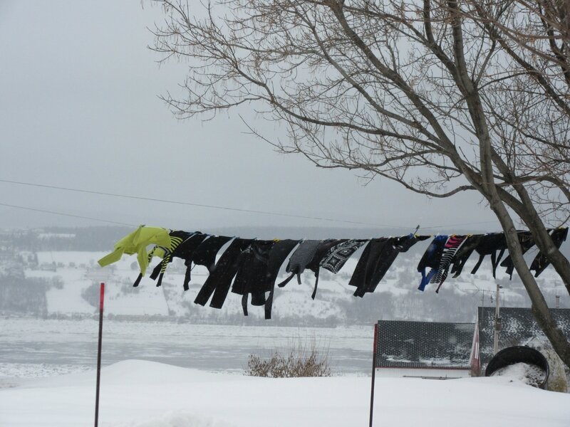 Ile d'orléans sous la neige Raleuse à Québec