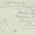 Pyrotechnie militaire de Caen, cachet, correspondance Clovis Louis Valentin Tourneboeuf 43e RAC,08/03/1918