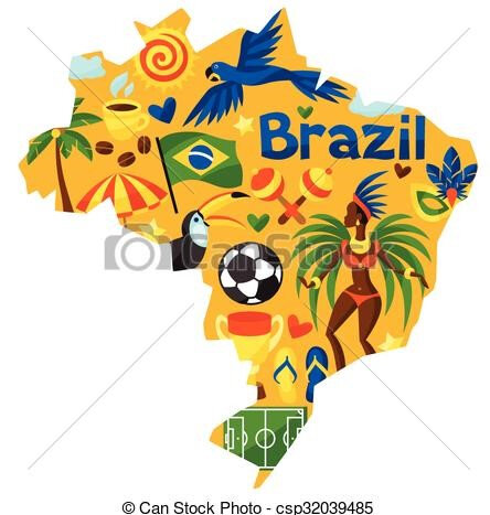 brésil-carte-stylisé-culturel-vecteur-eps_csp32039485
