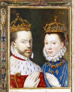 Philippe II et Elisabeth dans le livre d'heures de Catherine de Médicis, BnF