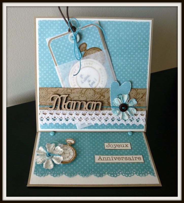 Carte D Anniversaire Chevalet Scrapbooking Memories Carte D Anniversaire Chevalet Scrapbooking Memories