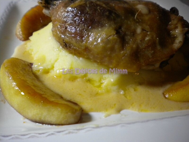 Canard confit, pommes caramélisées et sauce au cidre 2