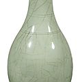 Chinese incised and celadon glazed porcelain vase, 18th century