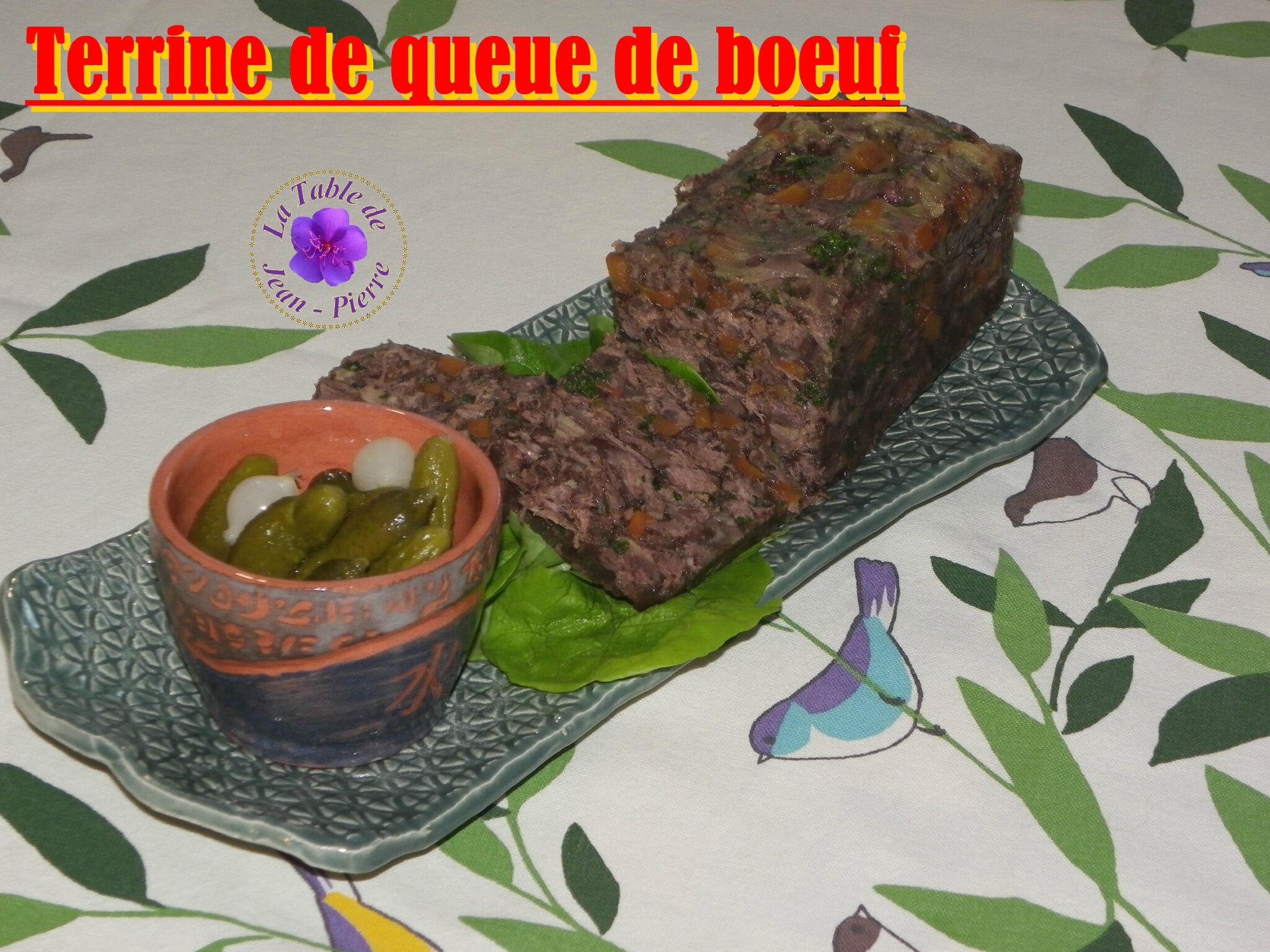 Terrine de queue de bœuf La table de Jean Pierre